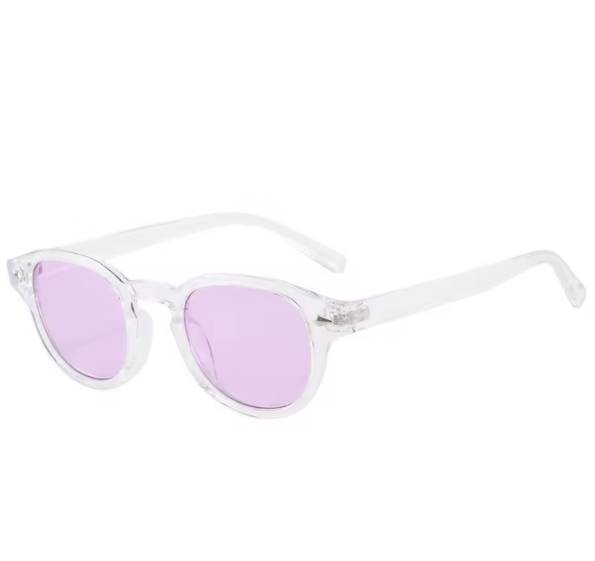 Lunette de mode rose-transparent